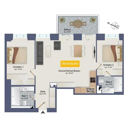 Apartmán Strandsuite *